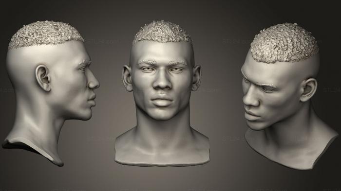 Anatomy of skeletons and skulls (Black Man Head 1, ANTM_0276) 3D models for cnc